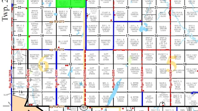 RM 252 map highlighted