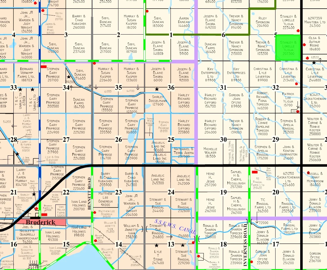 RM 284 map highlighted